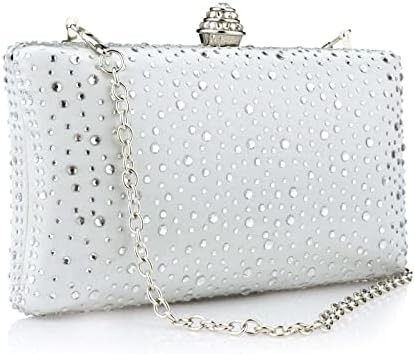 Sac de soirée pour femmes éclairée pierre de rhinocéros mariage soirée fête d'embrayage sac à main sac à main chaîne épaule sac transversale