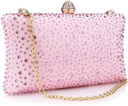 Sac de soirée pour femmes éclairée pierre de rhinocéros mariage soirée fête d'embrayage sac à main sac à main chaîne épaule sac transversale