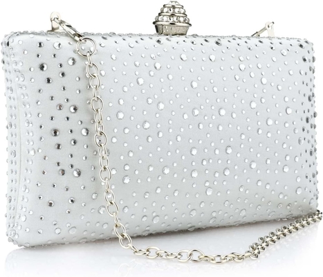 Sac de soirée pour femmes éclairée pierre de rhinocéros mariage soirée fête d'embrayage sac à main sac à main chaîne épaule sac transversale