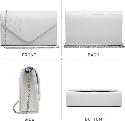 DASEIN BOURSE de soirée féminine enveloppe plissée poignée sac de main fête de mariage sac à main de mariée