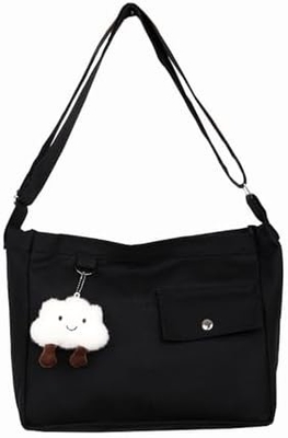 Marque: Kehpish Sac à main économique en coton toile, Sac à main croisé à trois poches extérieures