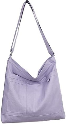 Marque: Kehpish Sac à main économique en coton toile, Sac à main croisé à trois poches extérieures