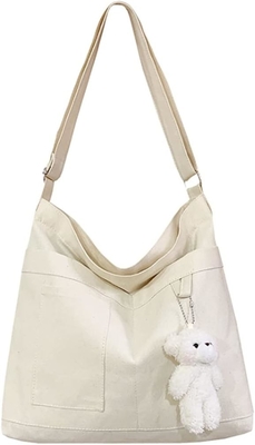 Marque: Kehpish Sac à main économique en coton toile, Sac à main croisé à trois poches extérieures