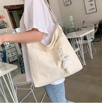 Marque: Kehpish Sac à main économique en coton toile, Sac à main croisé à trois poches extérieures