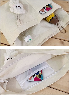 Marque: Kehpish Sac à main économique en coton toile, Sac à main croisé à trois poches extérieures