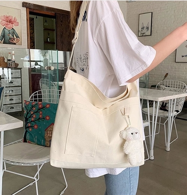 Marque: Kehpish Sac à main économique en coton toile, Sac à main croisé à trois poches extérieures