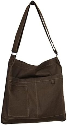Marque: Kehpish Sac à main économique en coton toile, Sac à main croisé à trois poches extérieures