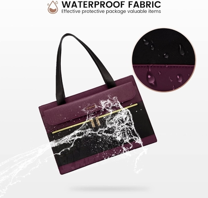 Lovevook LAPTOP BAG pour femmes 15.6 pouces LAPTOP TOTE BAG de travail en cuir professionnel