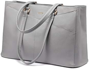 Laptop sac à main pour femmes 15,6 pouces en cuir étanche sacs d'ordinateur affaires bureau travail briefcase noir