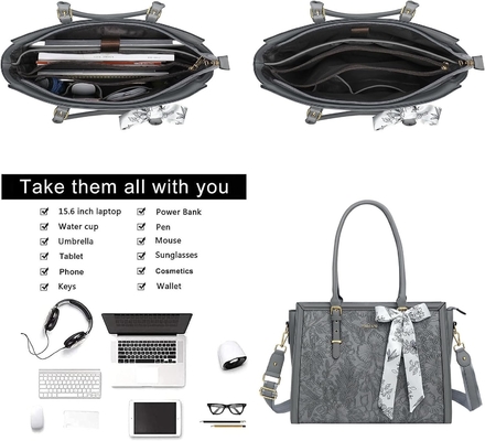 Le sac à dos en cuir PU de 17 à 17,3 pouces est compatible avec les ordinateurs de bureau.