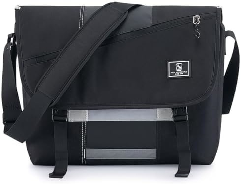 OIWAS sac de messagerie pour hommes, 15,6 pouces sac portable crossbody femmes sac à main occasionnel sac à main bureau de voyage universitaire