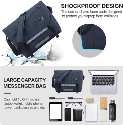 OIWAS sac de messagerie pour hommes, 15,6 pouces sac portable crossbody femmes sac à main occasionnel sac à main bureau de voyage universitaire