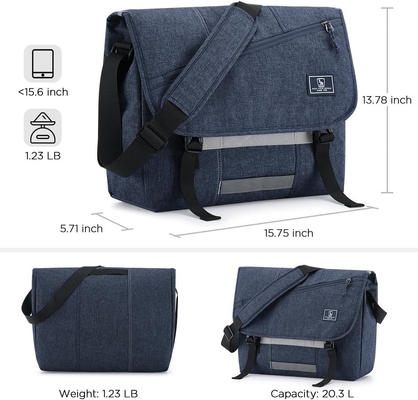 OIWAS sac de messagerie pour hommes, 15,6 pouces sac portable crossbody femmes sac à main occasionnel sac à main bureau de voyage universitaire