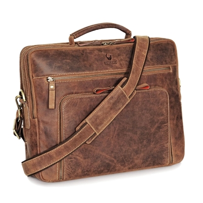 Sac portable San Francisco 17 pouces Je sac à main en cuir pour ordinateur Je porte-documents pour bureau,