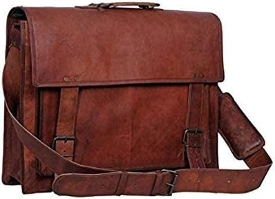 18 pouces de cuir boîtier ordinateur portable sac messager meilleur ordinateur sac à main sacs faits à la main pour hommes et femmes