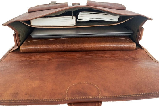 18 pouces de cuir boîtier ordinateur portable sac messager meilleur ordinateur sac à main sacs faits à la main pour hommes et femmes