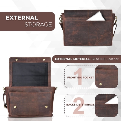 Vestige de messagerie en cuir pour hommes et femmes - Vestige portable pour collège, bureau, épaule réglable