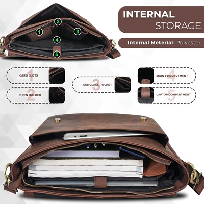 Vestige de messagerie en cuir pour hommes et femmes - Vestige portable pour collège, bureau, épaule réglable