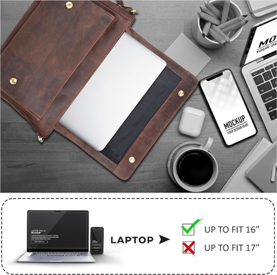 Vestige de messagerie en cuir pour hommes et femmes - Vestige portable pour collège, bureau, épaule réglable