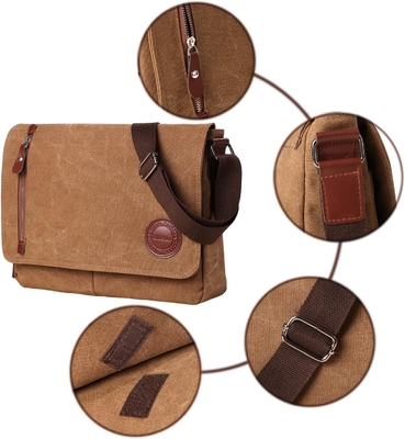VINTAGE CANVAS sac à main sac de messager pour hommes femmes sac à main de voyage 13,5 &quot; sac portable sac à main
