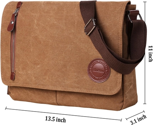 VINTAGE CANVAS sac à main sac de messager pour hommes femmes sac à main de voyage 13,5 &quot; sac portable sac à main