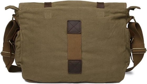 VINTAGE SECHUNK en cuir militaire toile L'ordinateur portable sac messager sacs moyen