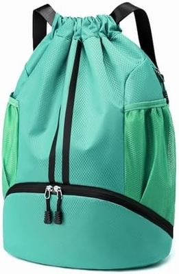 HOEDIA SPORTS ROCKPACK - SAUFETTE à cordes SPORT BAG GYM avec un compartiment chaussures et une poche imperméable à l'humidité pour femmes et hommes