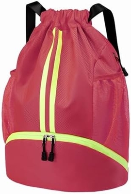 HOEDIA SPORTS ROCKPACK - SAUFETTE à cordes SPORT BAG GYM avec un compartiment chaussures et une poche imperméable à l'humidité pour femmes et hommes