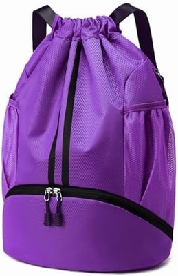 HOEDIA SPORTS ROCKPACK - SAUFETTE à cordes SPORT BAG GYM avec un compartiment chaussures et une poche imperméable à l'humidité pour femmes et hommes
