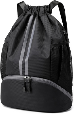 HOEDIA SPORTS ROCKPACK - SAUFETTE à cordes SPORT BAG GYM avec un compartiment chaussures et une poche imperméable à l'humidité pour femmes et hommes