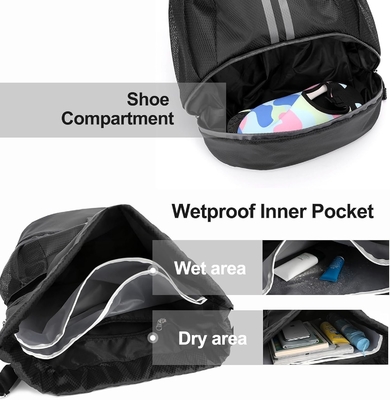 HOEDIA SPORTS ROCKPACK - SAUFETTE à cordes SPORT BAG GYM avec un compartiment chaussures et une poche imperméable à l'humidité pour femmes et hommes
