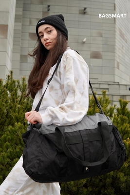 Bags de gymnastique pour hommes, femmes, sac à dos pliable, sac à dos de week-end léger avec un compartiment chaussures,