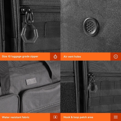 Fitdom 130L 36&quot; lourd extra-grand équipement de gymnastique de sport de voyage sac à dos W / épaule réglable et 7 compartiments