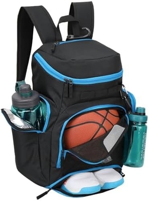 Sac à dos de basket-ball, sac de sport grand, sac de gym avec compartiment balle et compartiment chaussures pour magasiner chaussures de sport eau