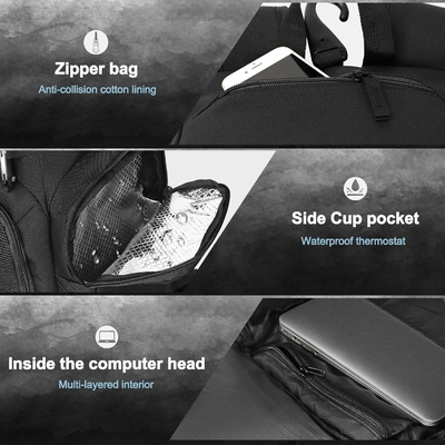 Sac à dos de basket-ball, sac de sport grand, sac de gym avec compartiment balle et compartiment chaussures pour magasiner chaussures de sport eau