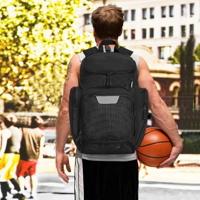 Sac à dos de basket-ball, sac de sport grand, sac de gym avec compartiment balle et compartiment chaussures pour magasiner chaussures de sport eau