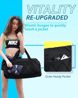 Sac de sport BAGSMART avec compartiment chaussures et poche mouillée, sac de sport léger, sac de voyage, C TO STORE chaussures de sport eau