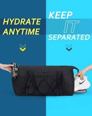 Sac de sport BAGSMART avec compartiment chaussures et poche mouillée, sac de sport léger, sac de voyage, C TO STORE chaussures de sport eau