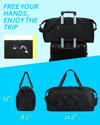 Sac de sport BAGSMART avec compartiment chaussures et poche mouillée, sac de sport léger, sac de voyage, C TO STORE chaussures de sport eau