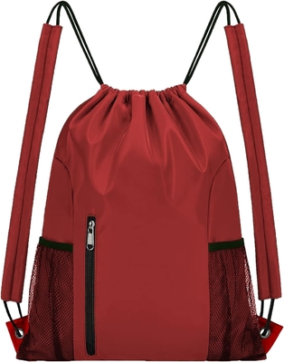Le sac à dos à cordes pour hommes et femmes rouge