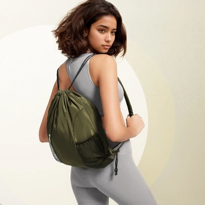 Le sac à dos à cordes pour hommes et femmes rouge