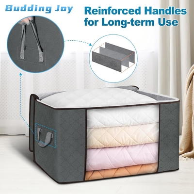 Sacs de rangement de 90L, 6 sacs de vêtements de rangement, bacs de rangement, organisateurs de placards pliables, conteneurs de rangement avec poignée renforcée