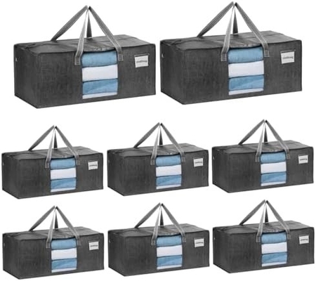 VENO 4 Pack Sac de déménagement Sacs de rangement en plastique Sacs de rangement en plastique Sacs de rangement en plastique