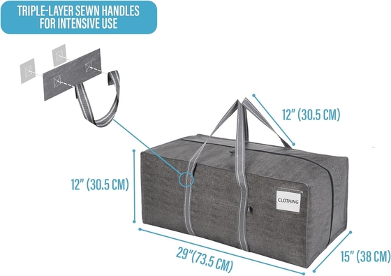 VENO 4 Pack Sac de déménagement Sacs de rangement en plastique Sacs de rangement en plastique Sacs de rangement en plastique