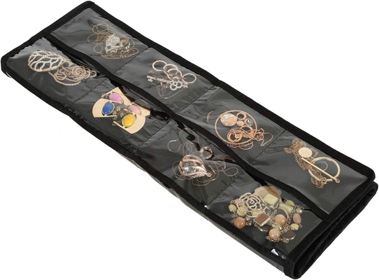 FORAINEAM 3 PACK HANGING JEWELRY ORGANIZER 32 poches 18 crochet et boucles collier porte-oreillets bracelet montre de bague