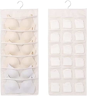 CABINETTE et sous-vêtements accrochage organisateur de stockage poches de maille étagères à deux côtés étagères d'espace économe sac chaussettes sous-vêtements tiroir