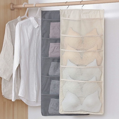 CABINETTE et sous-vêtements accrochage organisateur de stockage poches de maille étagères à deux côtés étagères d'espace économe sac chaussettes sous-vêtements tiroir