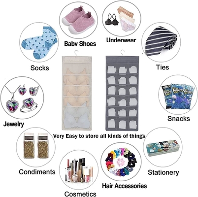 CABINETTE et sous-vêtements accrochage organisateur de stockage poches de maille étagères à deux côtés étagères d'espace économe sac chaussettes sous-vêtements tiroir