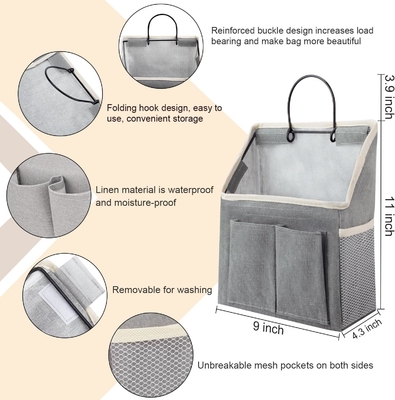 2 sacs à main organisateur panier avec poches pour salle de bains chambre à coucher cuisine dortoir
