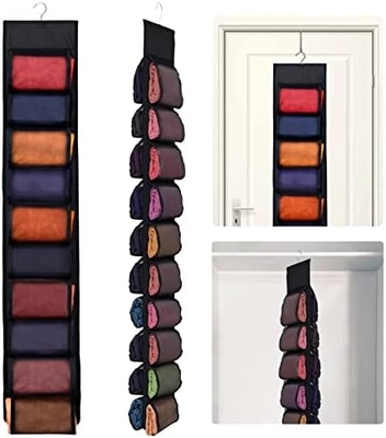 Organiseur de rangement de jambes pour placard, système d'organisateur de placard suspendu, porteuse de placards de vêtements gris avec 20 rouleaux